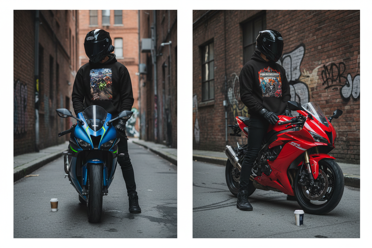 7-11 Hoodie Front and Back - Bike Life