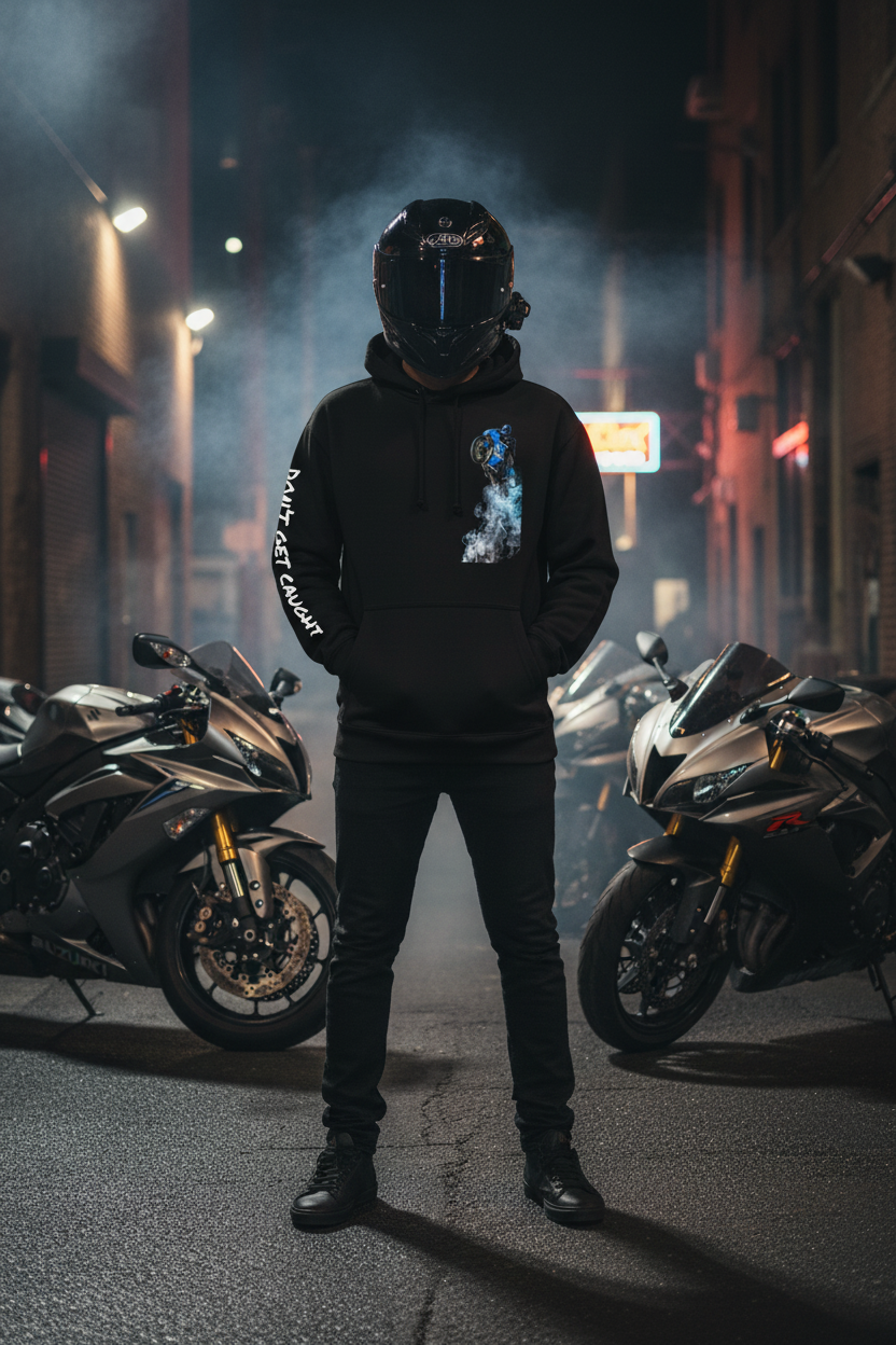 Fast Life Hoodie Front - Bike Life Lifestyle