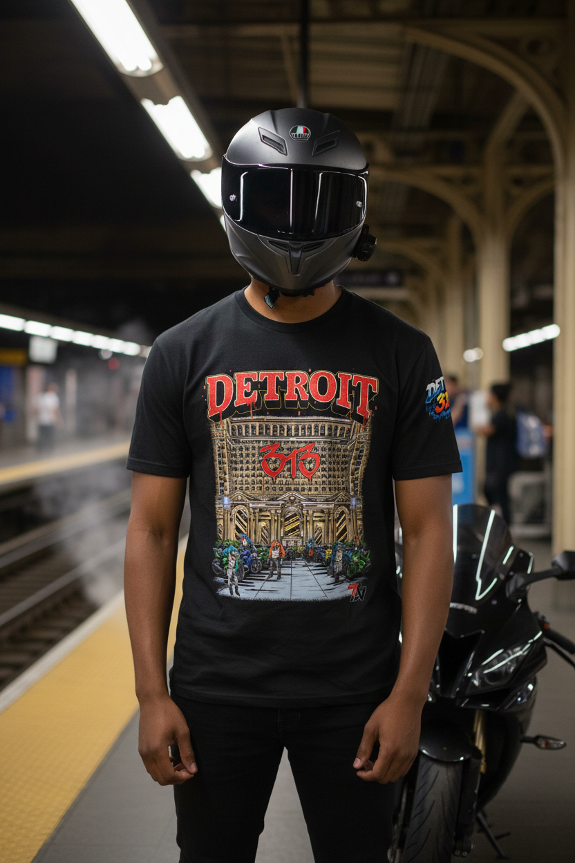 Front view - waist-up with helmet