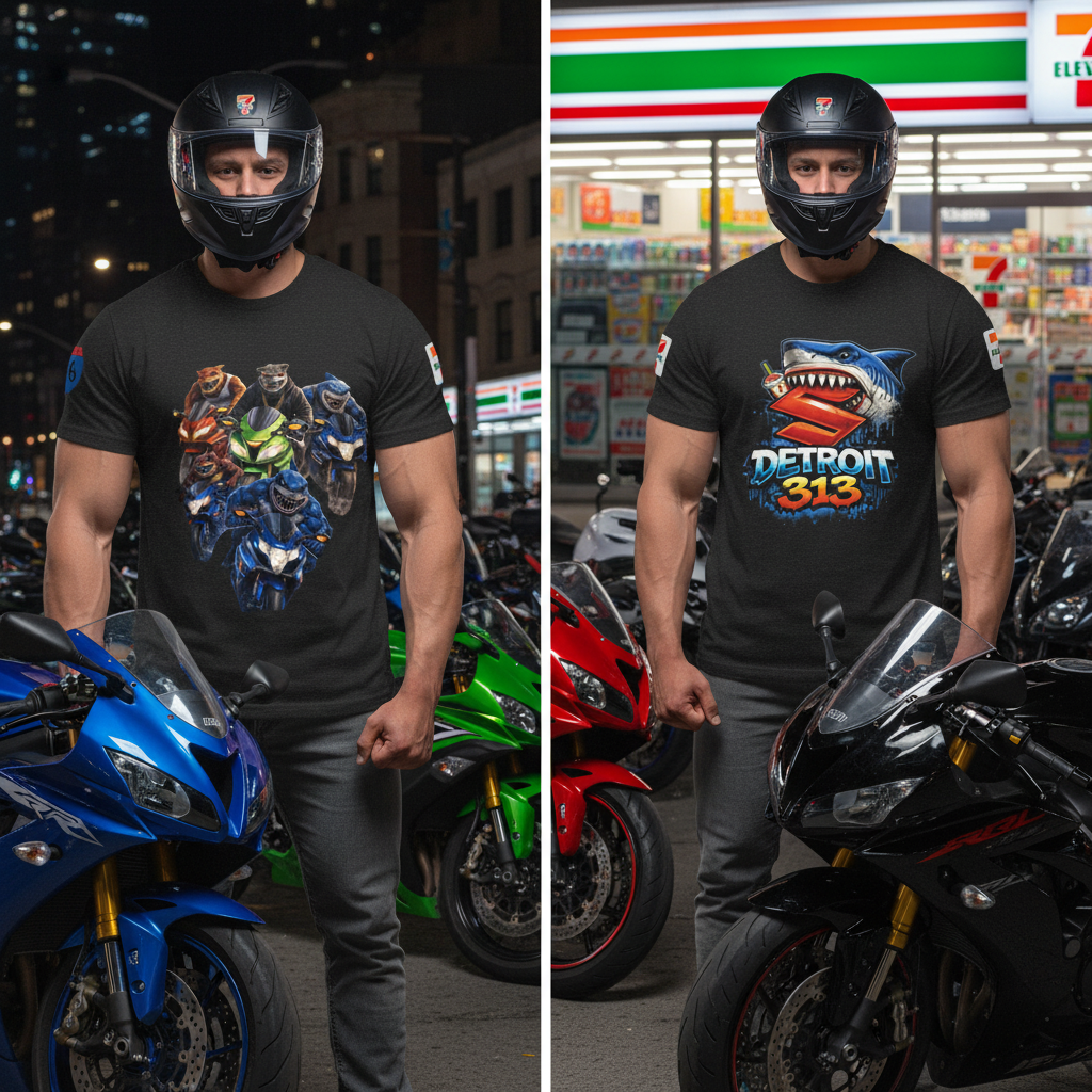 Full Shark T Muscle Front & Back