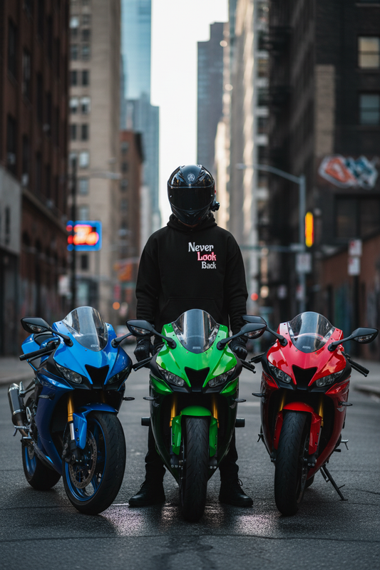 Never Look Back Hoodie Front