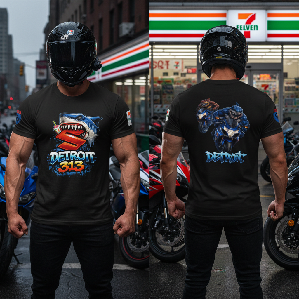 Shark Bite T Extra Muscle Front & Back